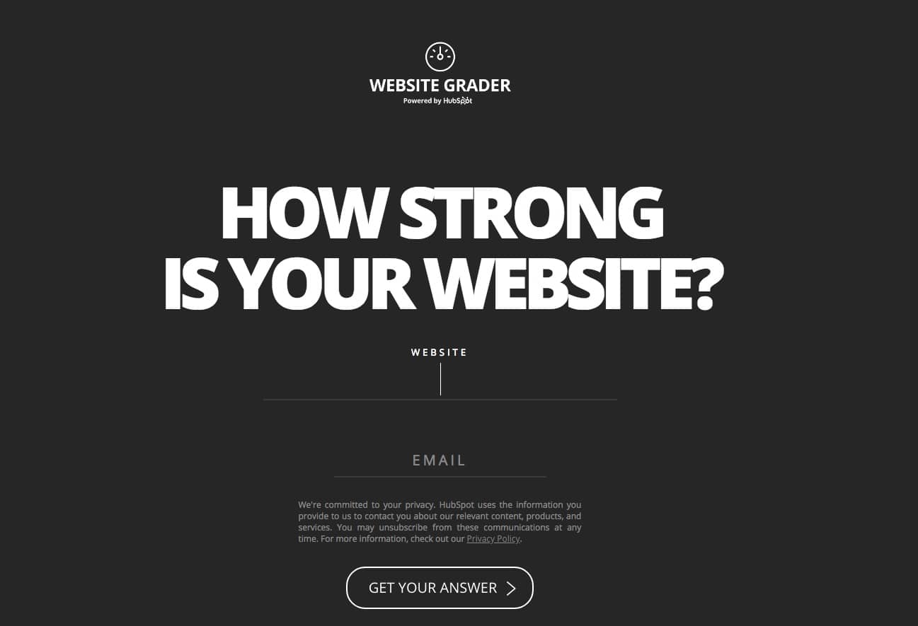 hubspot website grader